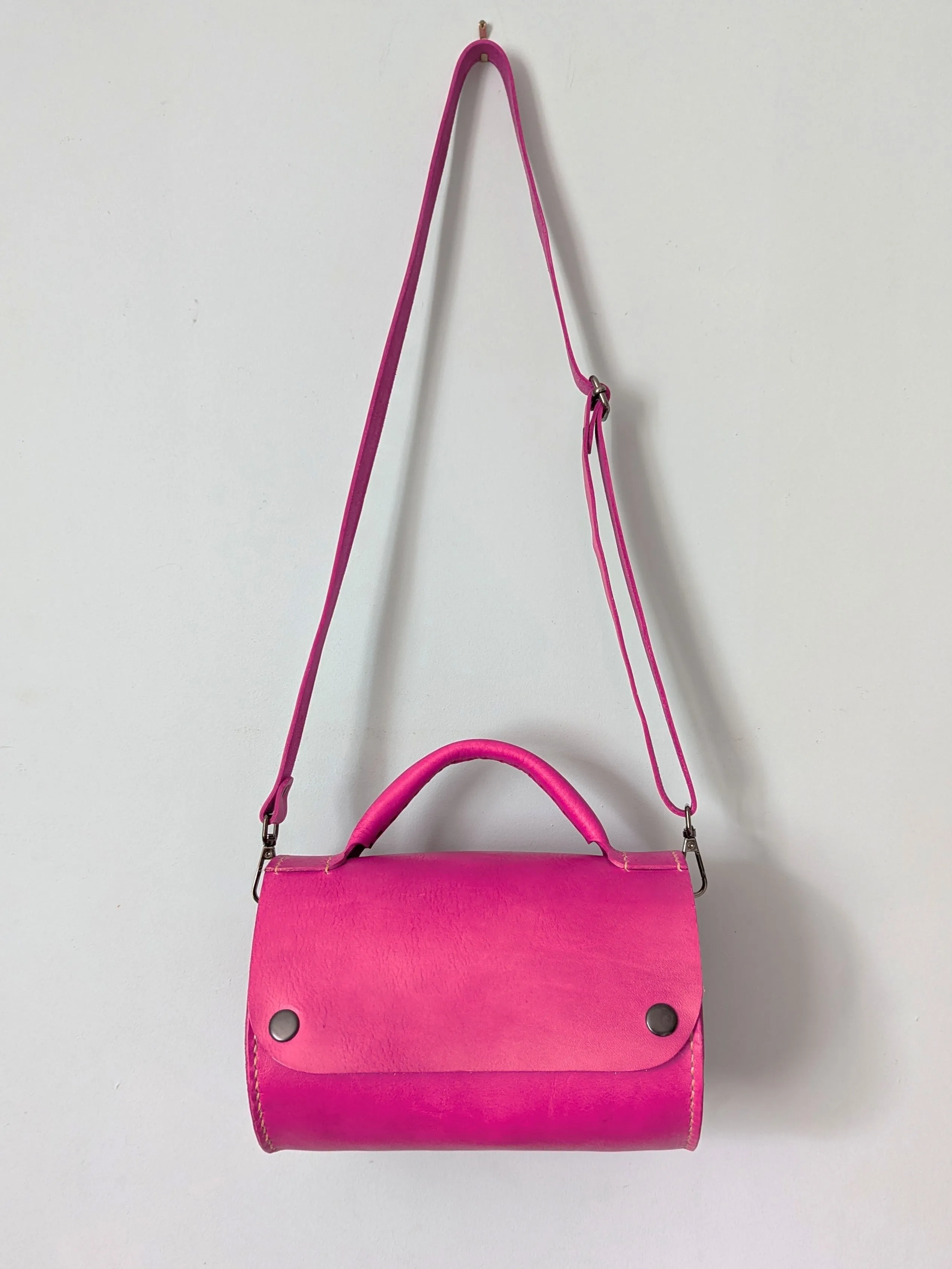 ** SALE ** Top Handle Barrel Bag