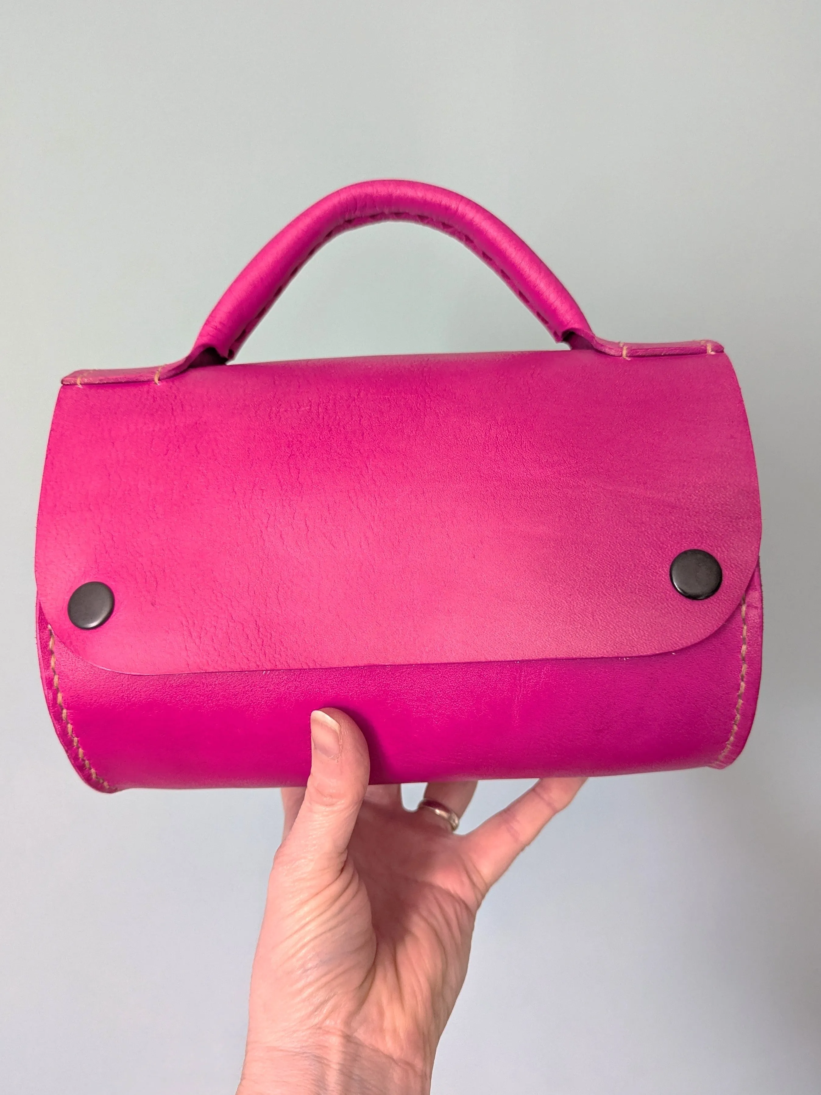 ** SALE ** Top Handle Barrel Bag