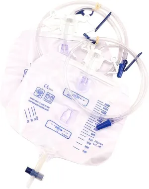 10 Packs Urinary Drainage Bag with Anti-Reflux Chamber, Adult Urine Bag with 2000 mL Volume, Professional Urinary Bag for Home and Hospitals Health Aids…