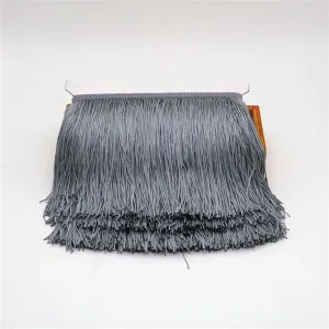 10 Yards 15cm Long Fringe Trim Lace Ribbon Tassels for Curtains Dresses Fringes for Sewing Accessories Crafts Silver Gray 10 Yards