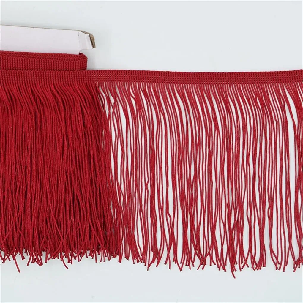 10 Yards 15cm Long Fringe Trim Lace Ribbon Tassels for Curtains Dresses Fringes for Sewing Accessories Crafts Silver Gray 10 Yards