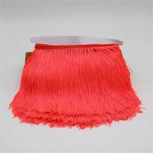 10 Yards 20cm Long Fringe Trim Lace Ribbon Tassels Curtains Or Sewing Trimmings Accessories Crafts Peach Color 5 Yards