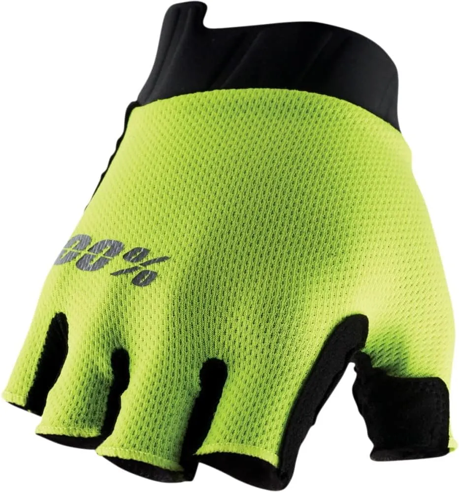 100% EXCEEDA Fingerless Road Cycling Gloves - Biking Short Finger Gloves w/Shock Absorbing Gel