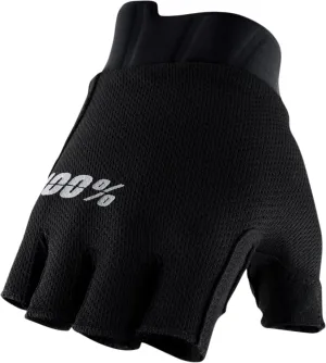 100% EXCEEDA Fingerless Road Cycling Gloves - Biking Short Finger Gloves w/Shock Absorbing Gel