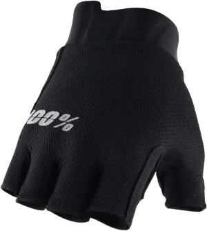 100% EXCEEDA Fingerless Road Cycling Gloves - Short Finger Gloves w/Shock Absorbing Gel