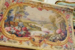 1:12 Stunning Vintage Miniature Aubusson Tapestry Bird Countryside Landview