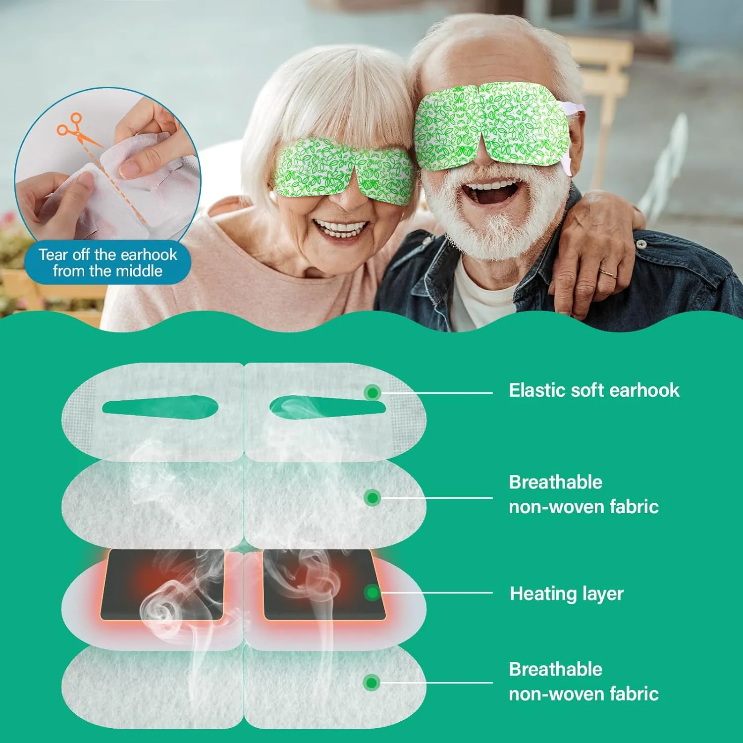16 Packs Steam Eye Mask,Warm Eye Compress for Dry Eyes Sleep Mask,Hot Auto Heated Eye Masks Relaxing Gifts for Women Moist Heat for Eyes Soothing Eye Fatigue,Disposable Eye Mask for SPA Essentials