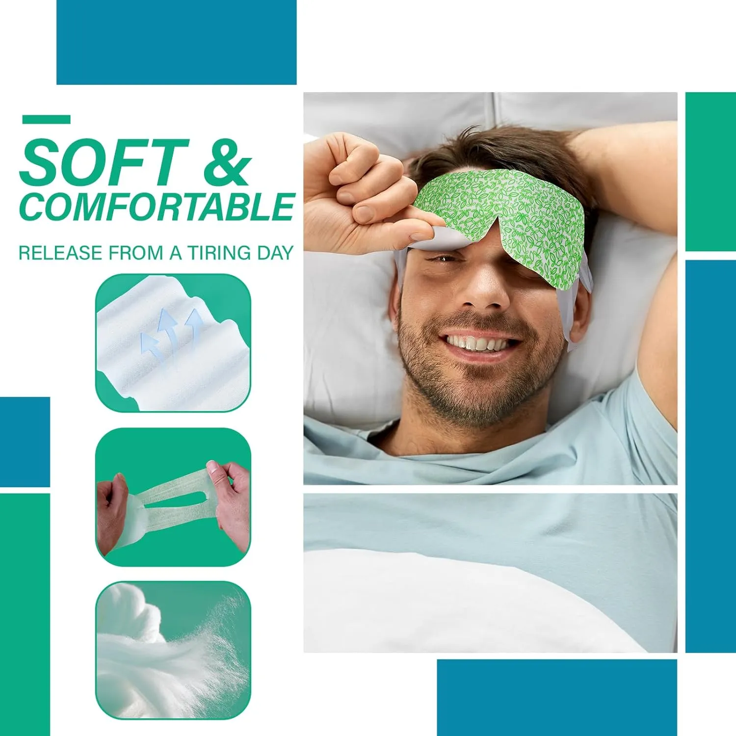 16 Packs Steam Eye Mask,Warm Eye Compress for Dry Eyes Sleep Mask,Hot Auto Heated Eye Masks Relaxing Gifts for Women Moist Heat for Eyes Soothing Eye Fatigue,Disposable Eye Mask for SPA Essentials