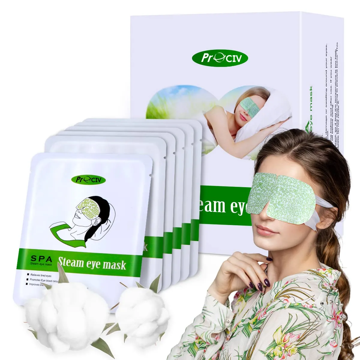 16 Packs Steam Eye Mask,Warm Eye Compress for Dry Eyes Sleep Mask,Hot Auto Heated Eye Masks Relaxing Gifts for Women Moist Heat for Eyes Soothing Eye Fatigue,Disposable Eye Mask for SPA Essentials