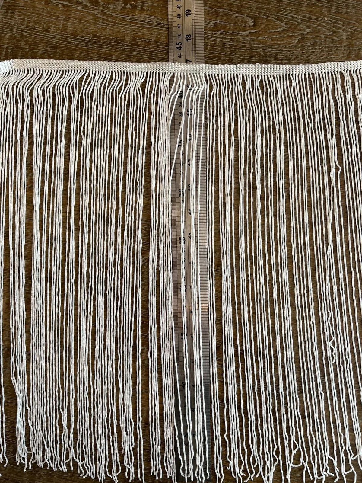 17” Wide Fringe Trim, 43cm Wide Fringe Trimming, Ivory, High Quality