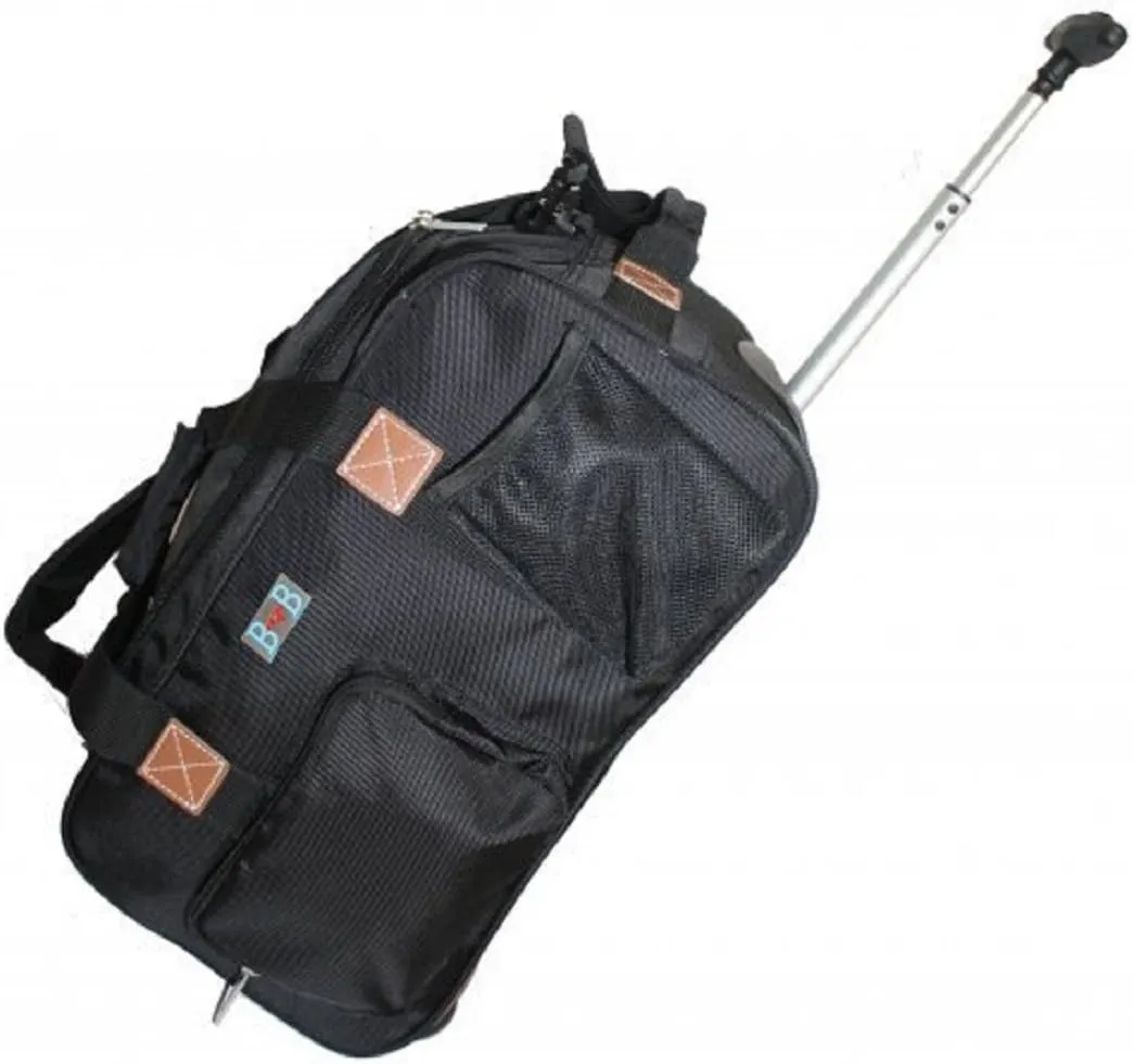 17" Rolling Personal Item Under Seat Duffel for Sun Country Southwest Delta Airlines (Black)