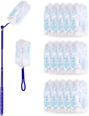 180° Dusters Multi Surface Duster Refills Kit Extender Handle (1 Long Handle to   1 Short Handle   15 Duster Refill)