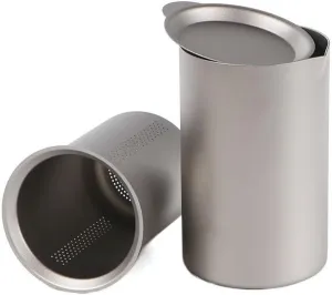 1PC Pure Titanium Portable Tea Maker 350ML Outdoor Tea Filter