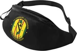 1st Cavalry Division Vietnam Veteran Men's and women's fanny packs, teen fashion fanny packs for travel, running, hiking