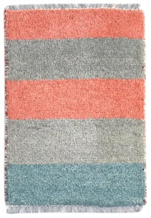 1X2 Rug Wool Multi Color Tribal Hand Knotted Gabbeh Southwestern Small Carpet