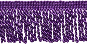2 1/2" (6cm) Long Bullion Fringe Trim (Style# EF25) Dark Violet Purple #188 (Royal Purple) 10 Yard Value Pack (9.5m/30 ft)