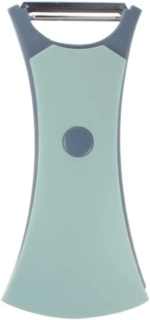 2-in-1 Multifunctional Peeler for Fruits & Vegetables - Dual Sharp Stainless Steel Blades - Rotating Shaft, Double-Sided Pivoting Blades (Blue), 5.75x2.6 (Part1)