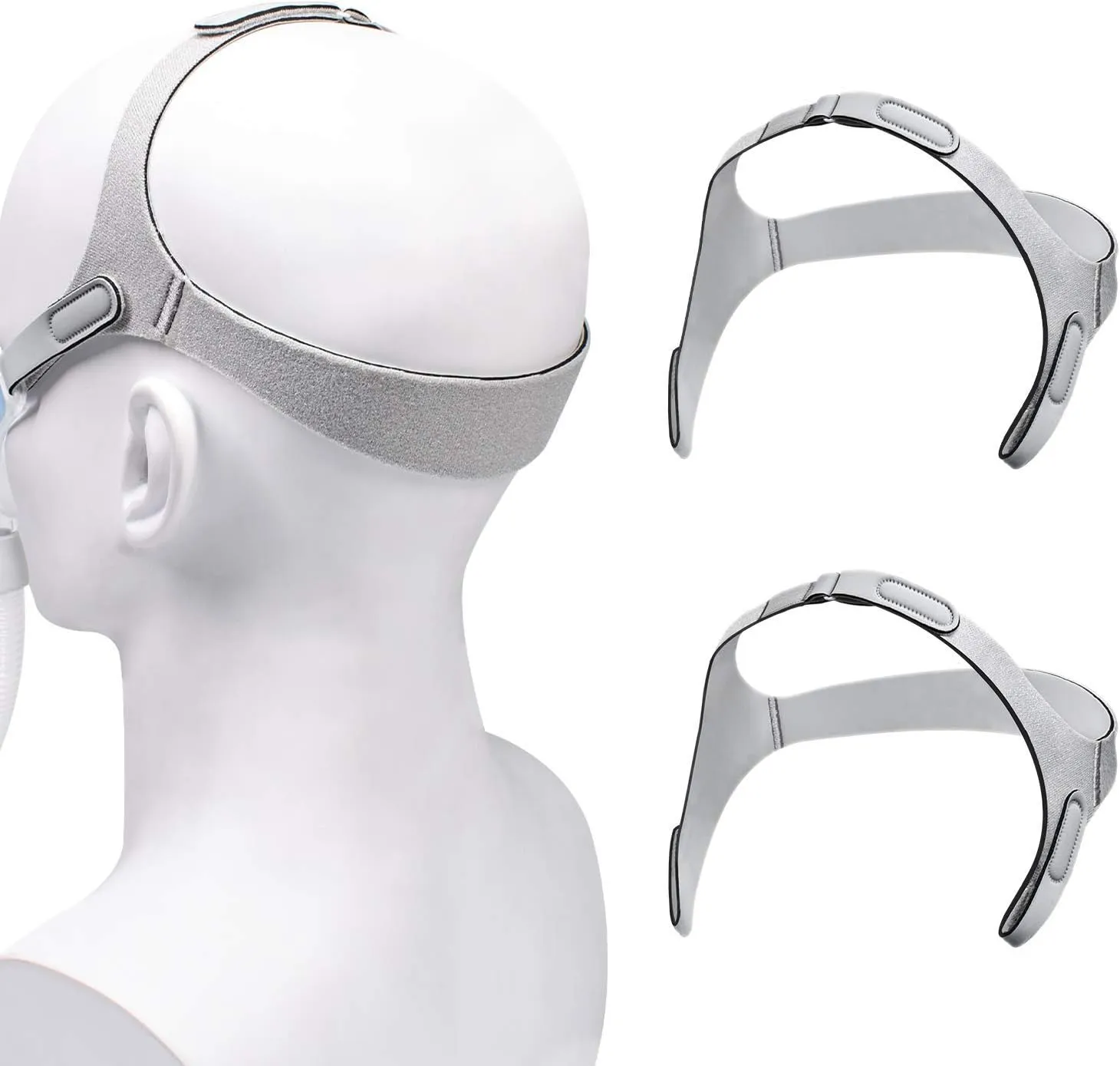 2 Packs Replacement Headgear for Nuance Pro - Headgear Straps (2Packs) with Stronger Touch-Fasten-ers and Elasticity, CPAP Strap for Nuance Pro, Snugly Fit & Reducing Air Leaks, Medihealer Supplies.