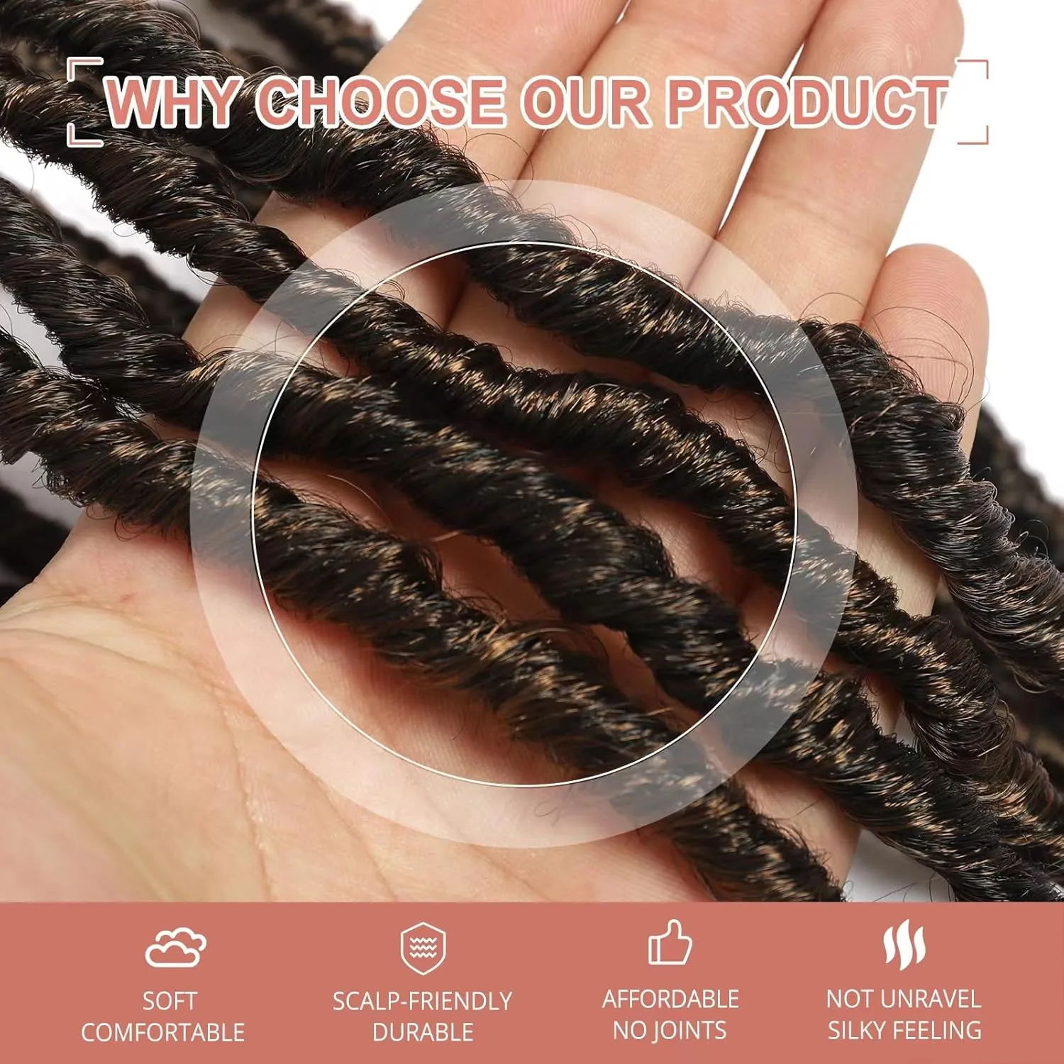 20 Inch Faux Locs Crochet Hair 7 Packs Soft Locs Crochet Braids Hair Pre Looped Goddess Locs Dreadlocs Hair Ombre Brown Hair Extensions For Women