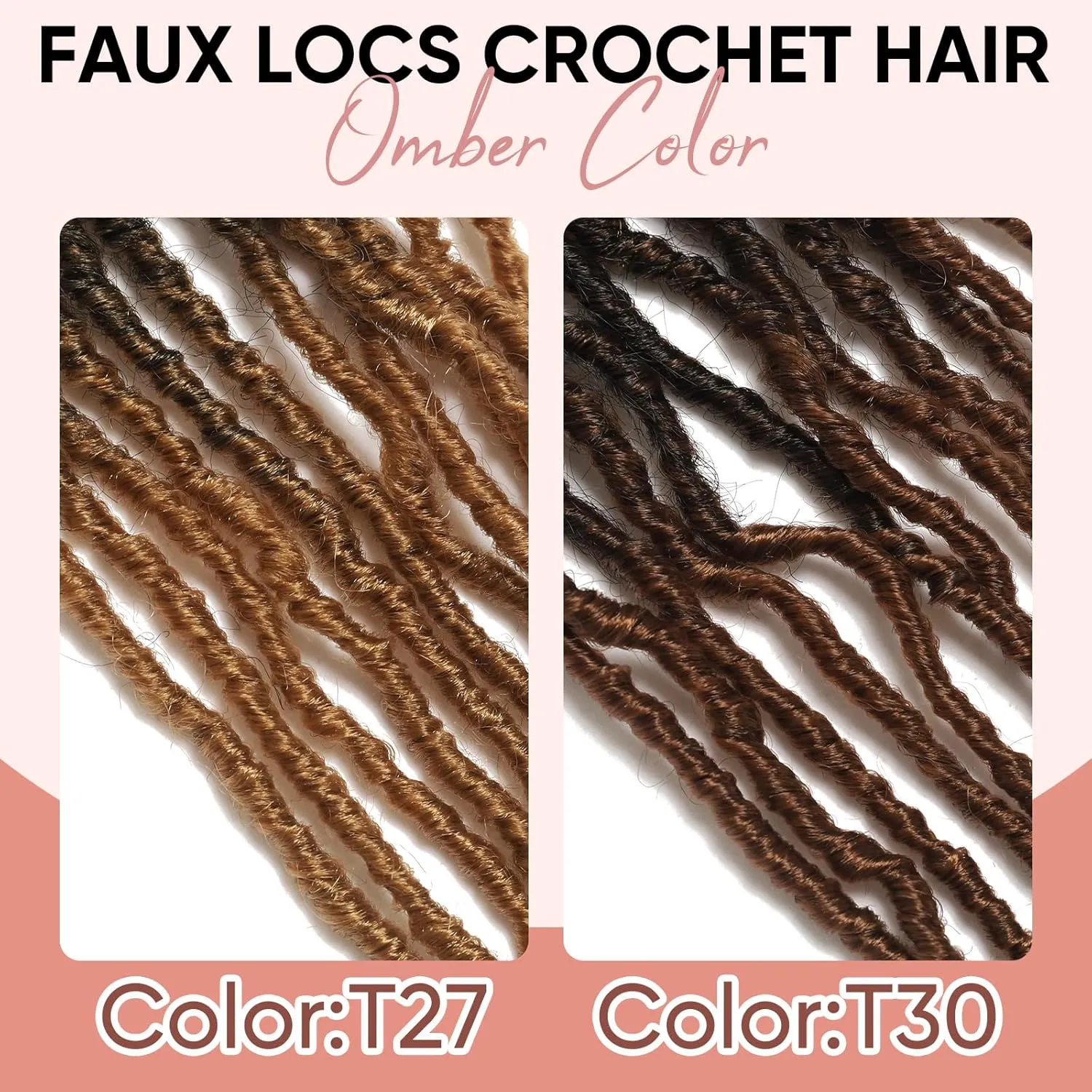 20 Inch Soft Locs Crochet Hair T27 Faux Locs Crochet Hair Braids Locs Pre Looped Crochet Goddess Locs Hair Extensions 7 Packs