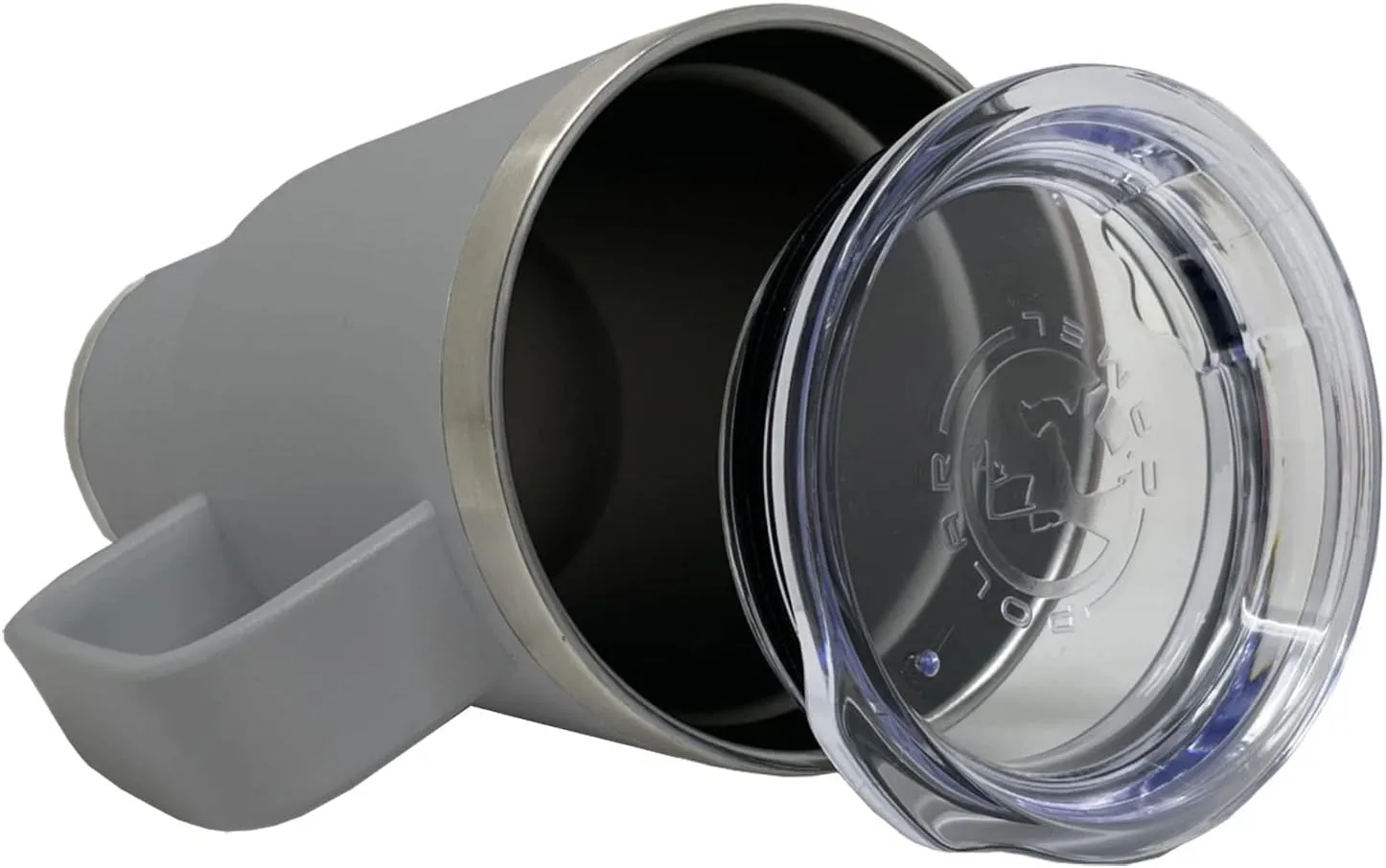 20oz Vacuum Insulated Travel Mug with Handle, Bloodhound Dog, Personalized Engraving Included (Gray)