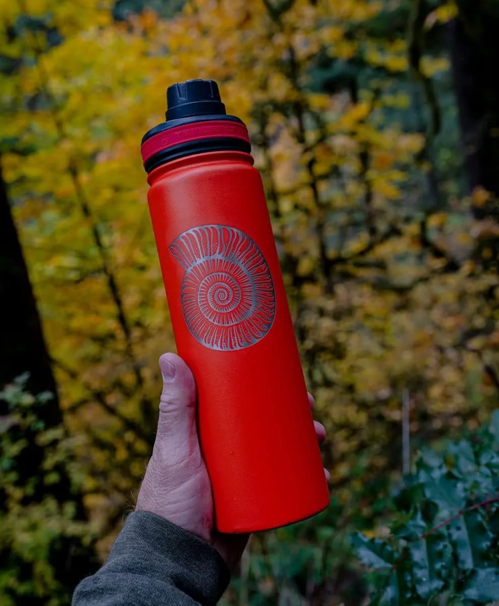 22 oz Vacuum Insulated Sport Bottle | Custom Laser Engraved Options | Stainless Steel, Double-Walled, Wide Mouth (Carolina - Blank)