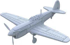 2PCS DIY Military Model 1/200 Scale US P-40F-10 Warhawk Fighter Aircraft Uncolored Resin Model - WWII Classic Military Plane Model Collection