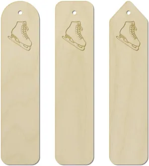 3 x 'Ice Skating Boot' Birch Bookmarks (BK00031060)