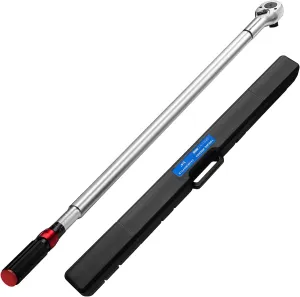 3/4 Torque Wrench, 100-600ft.lb/135.5-815Nm Dual-Direction Adjustable High Accuracy Torque Wrench 3/4 Drive, ±3% Click with Buckle for Car Trucks Oil Rigs Off-Road Equipment