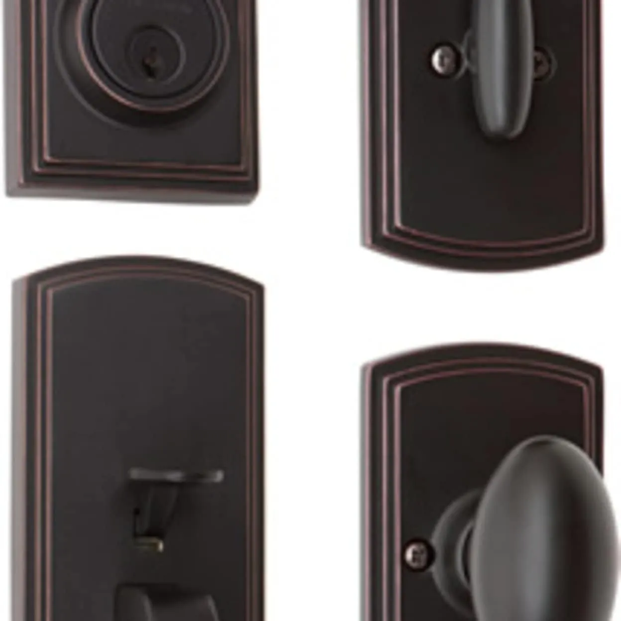 374007 Visconti Handleset - Single Cylinder44; Edged Bronze
