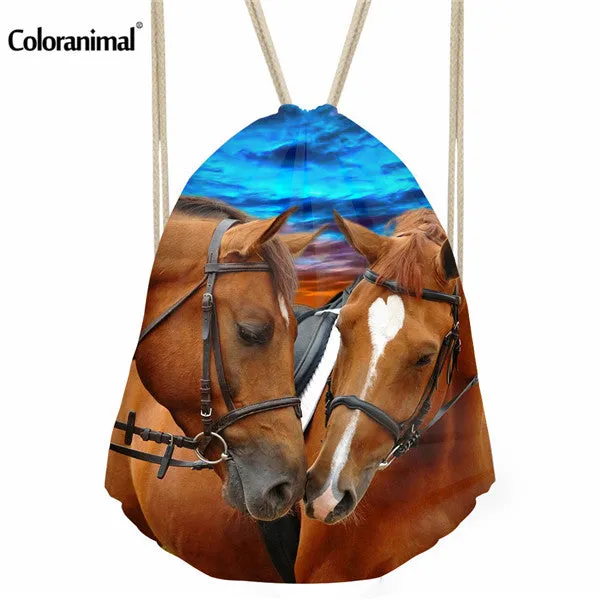 3D Horses Printed Bag