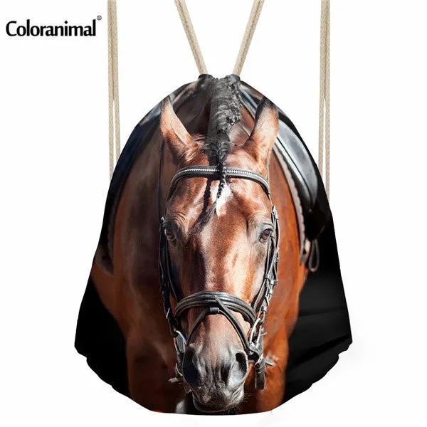 3D Horses Printed Bag