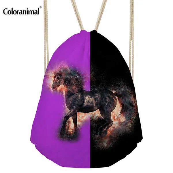 3D Horses Printed Bag