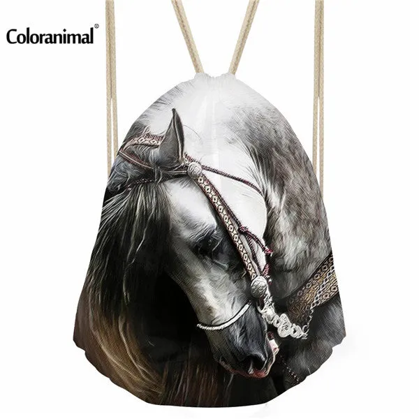 3D Horses Printed Bag