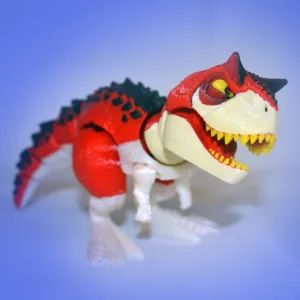 3D Printed 7.16-inch Exquisite Tyrannosaurus Rex Toy Model, Fully Articulated 3D Printed Toy, 3D Printed Animals Toys. (Carnotaurus - Red)