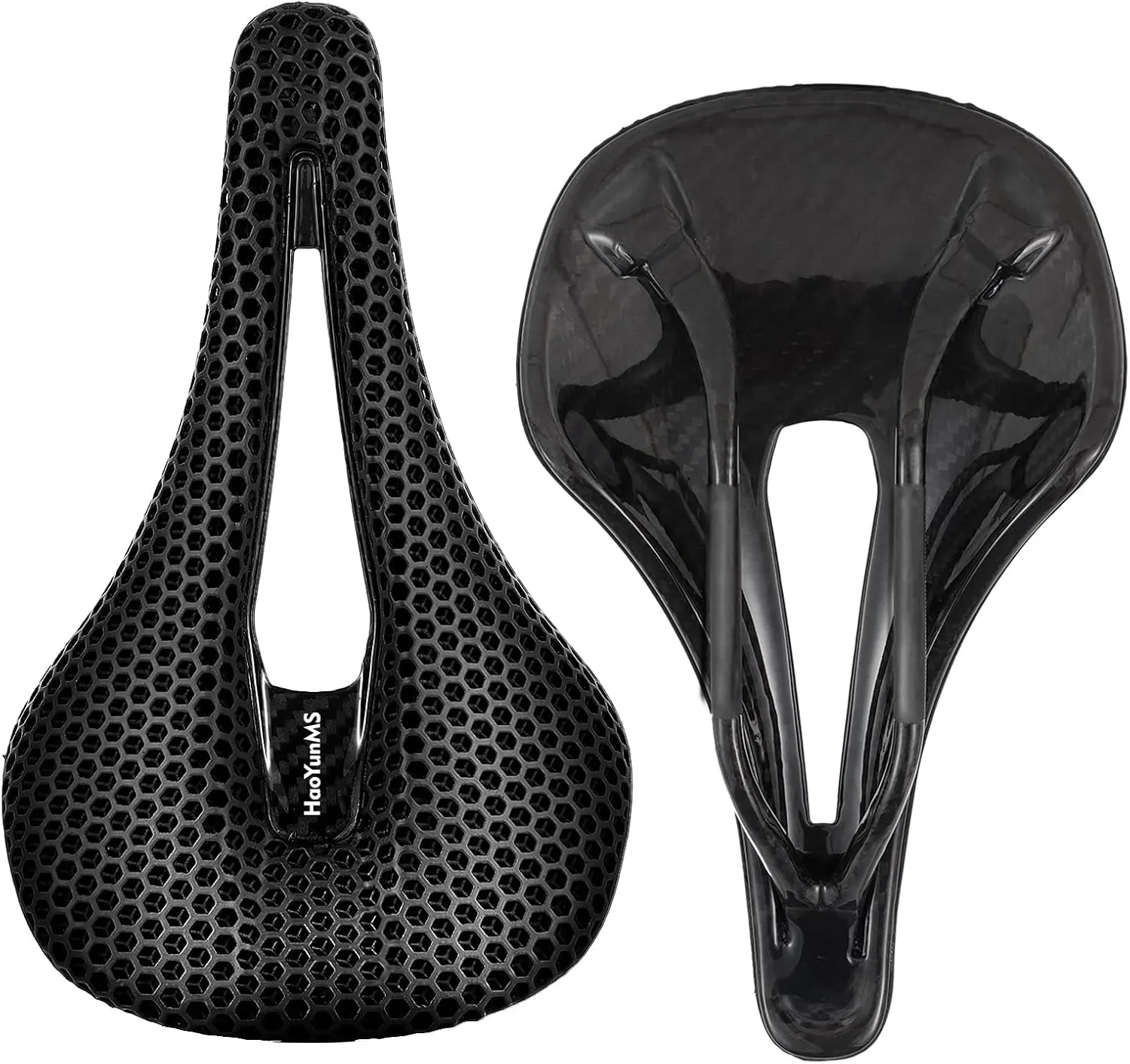 3D Printed Bike Saddle Carbon Fiber,Adaptive Soothing Sit Bone, Light-Breathable-Waterproof-Shock-Absorbing, Suitable for Gravel Bikes,MTB,BMX