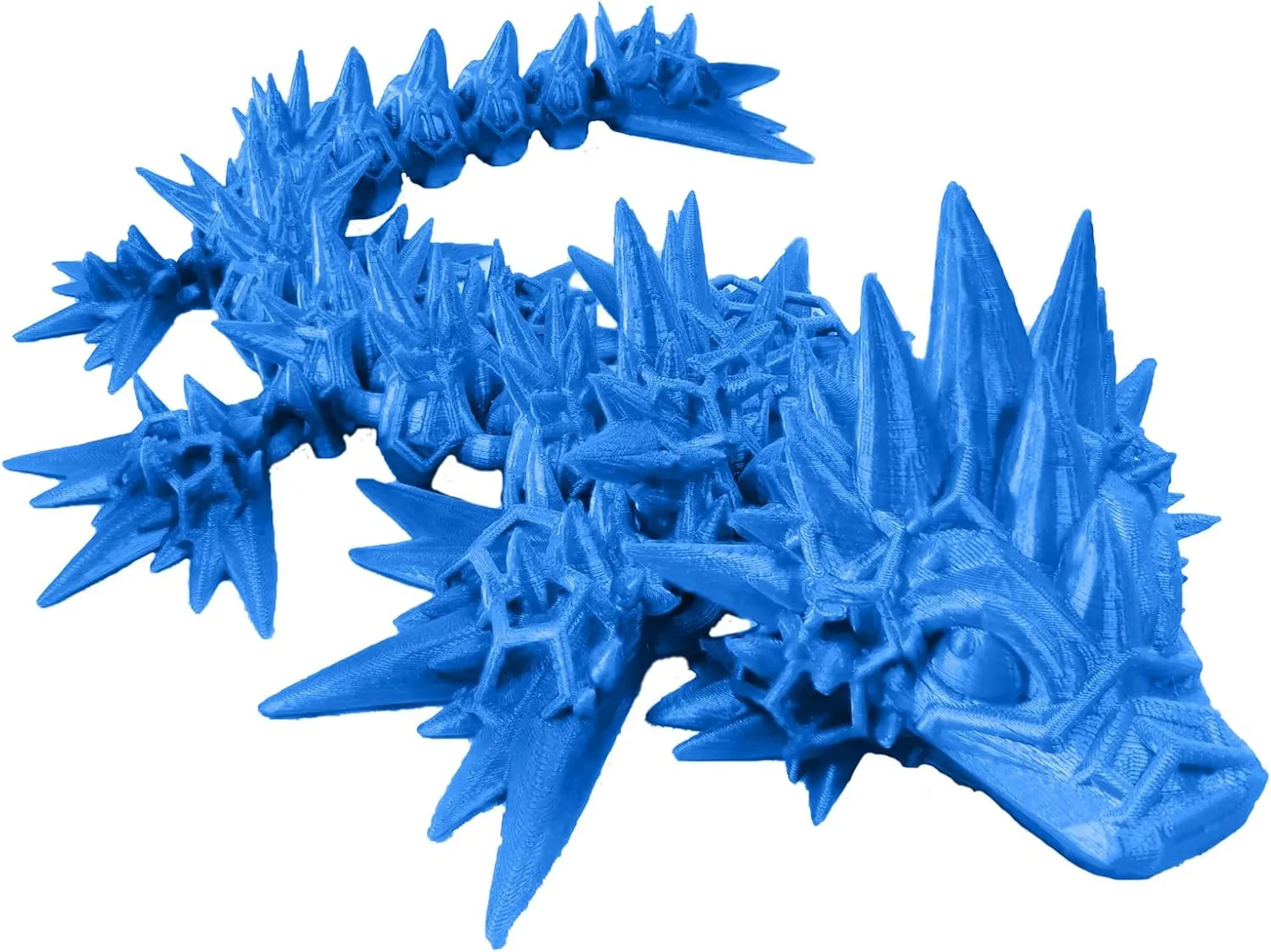 3D Printed Dragon Toys Deep Sea Ancient Skeleton Dragon Action Figures with Flexible Swivel Joints, Cool Anti-Anxiety Toys 3D Printed Toys Dragon Figurines Home Decor (Liberty Azure, 10 in)