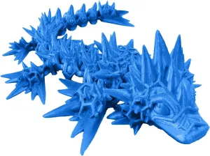 3D Printed Dragon Toys Deep Sea Ancient Skeleton Dragon Action Figures with Flexible Swivel Joints, Cool Anti-Anxiety Toys 3D Printed Toys Dragon Figurines Home Decor (Liberty Azure, 10 in)