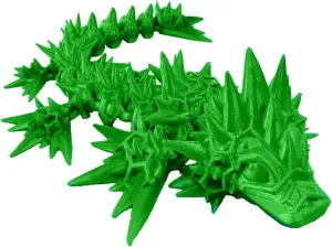 3D Printed Dragon Toys Deep Sea Ancient Skeleton Dragon Action Figures with Flexible Swivel Joints, Cool Anti-Anxiety Toys 3D Printed Toys Dragon Figurines Home Decor (Life Green, 12 in)