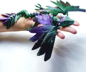 3D Printed Model with Wing Bird,Flexible archaeopteryx Statue,Movable Joints,Home Office Decor,Interesting Toys for Autism/ADHD,Festival Gifts toco,Fidget Toys, Executive Desk Animals Toy, Purple