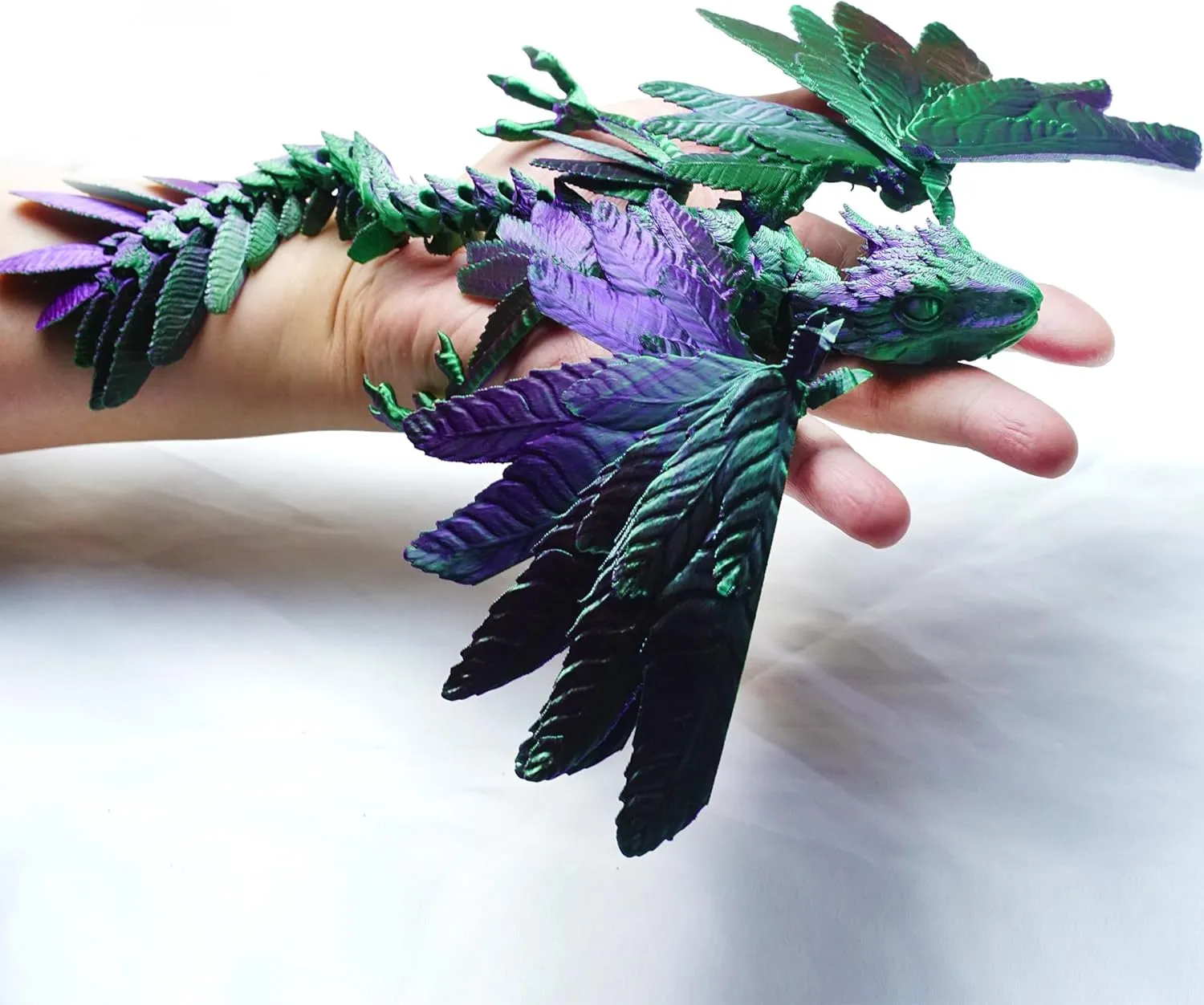 3D Printed Model with Wing Bird,Flexible archaeopteryx Statue,Movable Joints,Home Office Decor,Interesting Toys for Autism/ADHD,Festival Gifts toco,Fidget Toys, Executive Desk Animals Toy, Purple