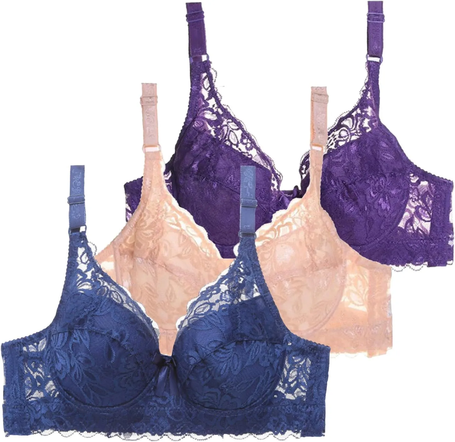 3PC Strapless Bra Shapewear Tummy Control Women's Push Up Padded Bra T-Shirt Strapless Bra for Large Breasts