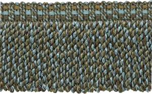 3" (7.5cm) Long Veranda Collection Fancy Knitted Bullion Fringe Trim (BFV3) Blue Ridge Brown Multicolor #VNT34 (Mocha Brown, Green Blue, Teal Blue) 5 Yard Value Pack (4.5m/15 ft)