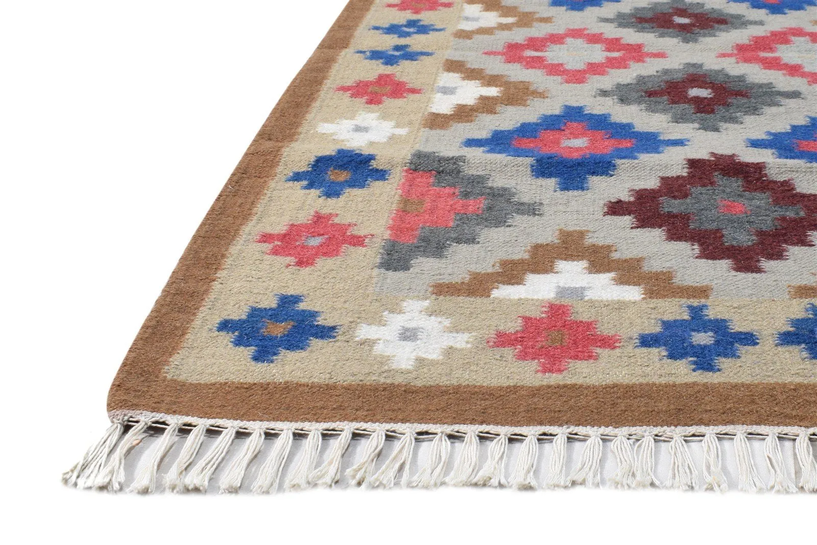 3X5 Rug Wool Multi Color Southwestern Dhurrie American Tribal Room Size Carpet