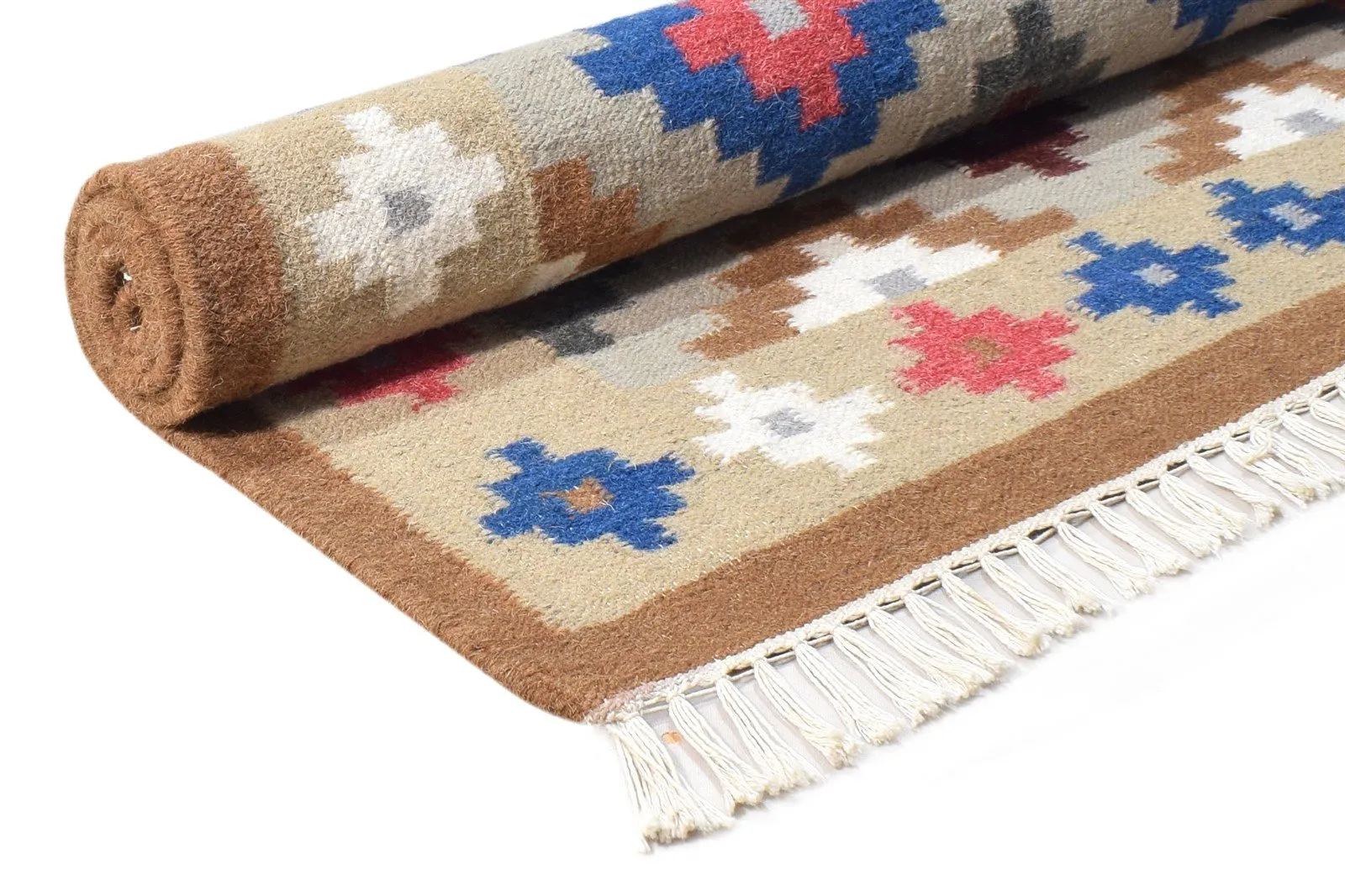 3X5 Rug Wool Multi Color Southwestern Dhurrie American Tribal Room Size Carpet