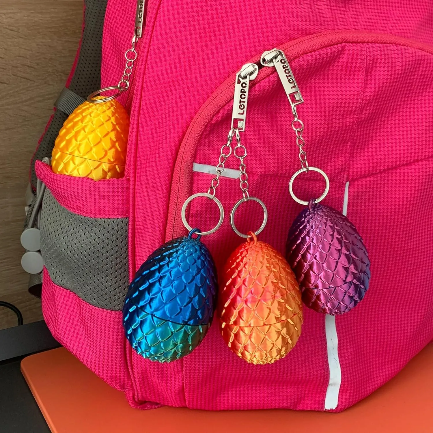 4 Pcs Mini Easter Basket Stuffers 3D Printed Dragon Eggs with Dragon Inside,Decorative Easter Egg Fillers Easter Gifts for Boys Kids Home Decor for Easter Birthdays Gifts,Executive Desk Toys