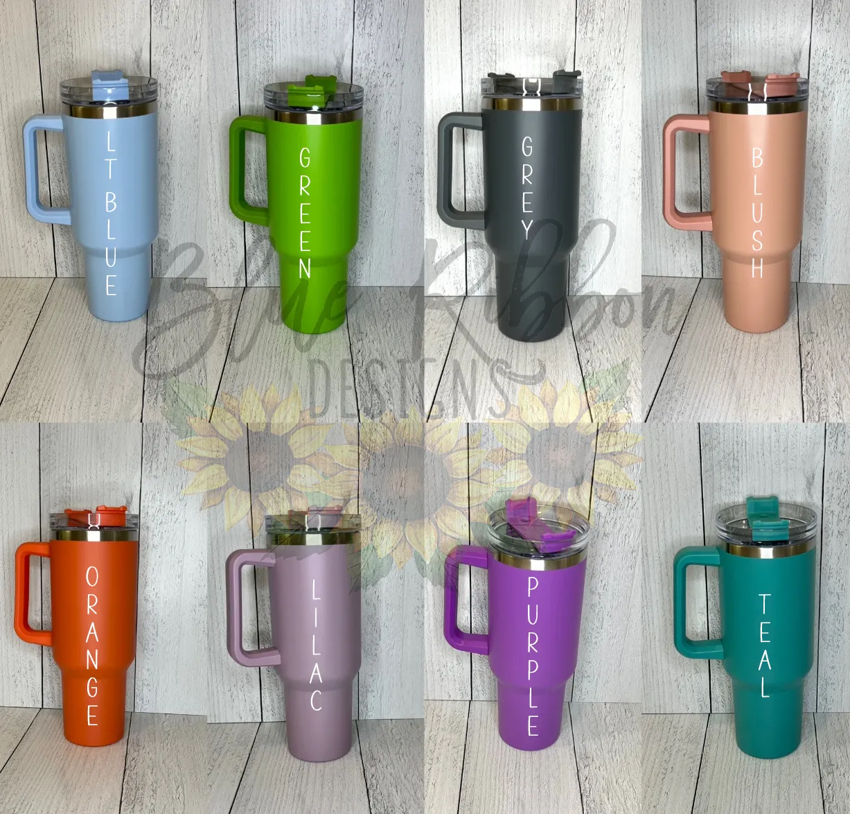 40 Ounce Stainless Tumbler with Handle - Dolphins