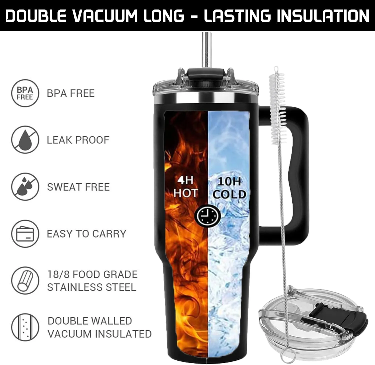 40oz Engraved Tumbler with Keychain – Cool Pilot Gift & Airplane Accessories for Birthday & Christmas