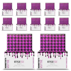 5x11 Pop-Up Foil, 400 Sheets with Houndstooth Pattern, Luxury Salon Foil, (bulk discount case)(12)