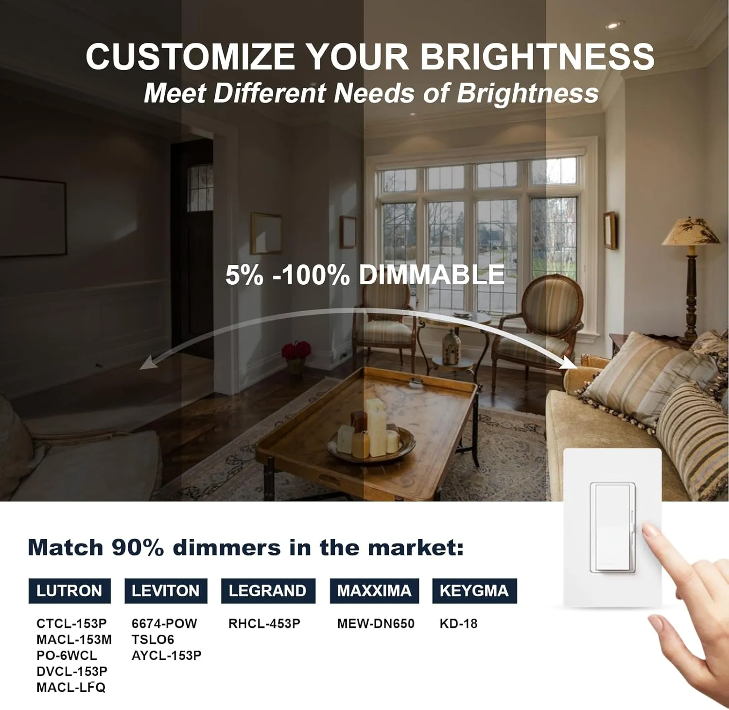 6 Packs White 4-inch 5 CCT Gimbal LED Recessed/Downlight Color Selectable 2700K/3000K/3500K/4000K/5000K 800Lm 9W 120V Dimness Adjustable LED Lights